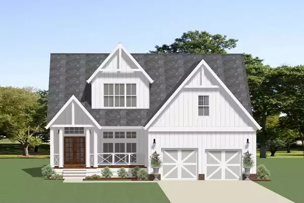 image of 2 story farmhouse plans with porch plan 7070